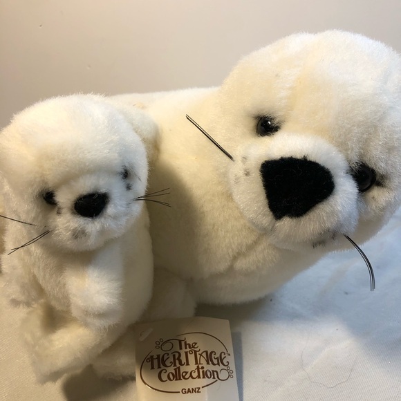 Vintage Ganz Mom And Baby Seal The Heritage Collection With Tags Plush - Picture 6 of 11